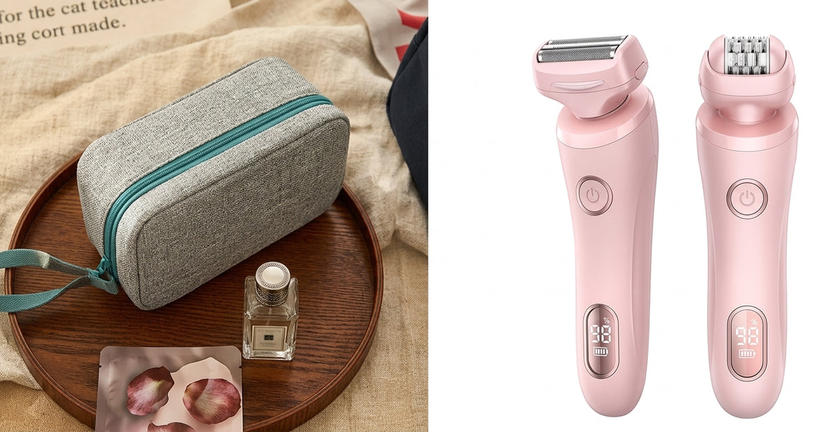 2 In 1 Hair Removal Epilator USB Rechargeable Trimmer Women Body Razor Face Leg Armpit Bikini Hand Pubic Shaver Hair Remover