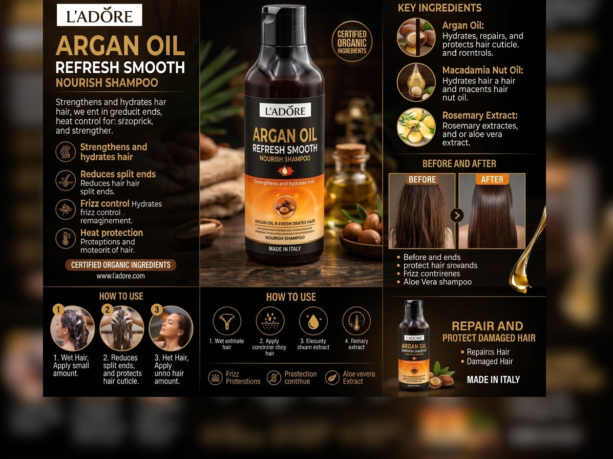 SADOER Argan Oil Refresh Smooth Shampoo