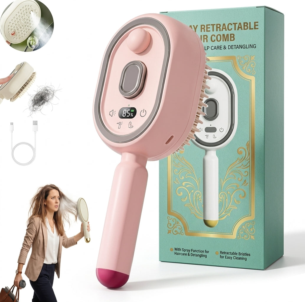 Electric Spray Retractable Air Cushion Comb