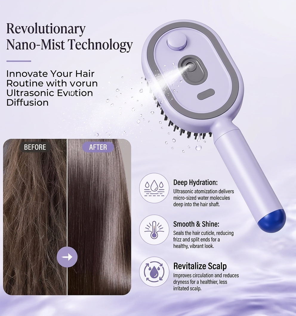Electric Spray Retractable Air Cushion Comb