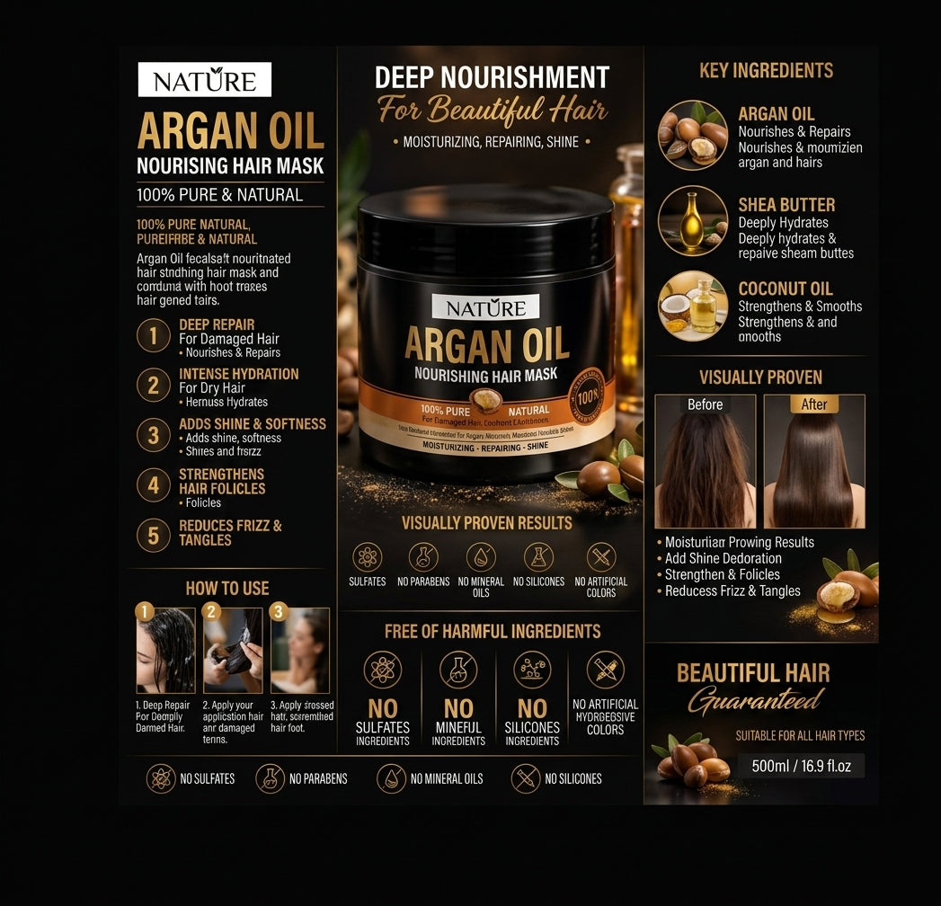 SADOER Argan Oil Nourish Hair Mask