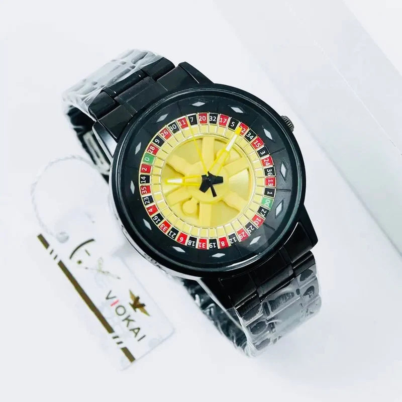 Stylish Roulette Dial Wrist Watch